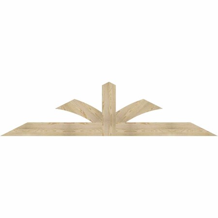 Ekena Millwork Richland Rough Sawn Timber Gable Bracket, Douglas Fir, 96"W x 24"H x 2"D x 6"F, 6/12 Pitch GBW096X24X0206RIC00RDF